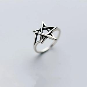 925 스털링 실버 레트로 별 여성 반지 결혼 약혼 럭셔리 디자이너 쥬얼리 크리스마스 GaaBou Jewellery