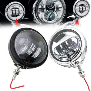 2개 4.5인치 오토바이 LED 안개등(하우징 링 마운트 브래킷 포함) 30W 1/2 보조 주행등(오토바이용)
