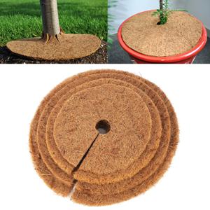 천연 코코넛 섬유 나무 뿌리 덮개 매트 커버 보호대 25/30/35/40cm 꽃 냄비 디스크 패드 잡초 제어 따뜻한 수분 쿠션