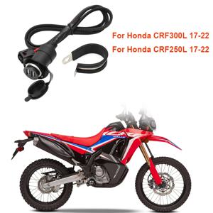 혼다 CRF300L CRF250L 17-22 Rally100mAh 소켓 스위치 전원 '17 플러그 앤 플레이 CRF 250 L 용 듀얼 USB 충전기 QC 2x 2.1A 2