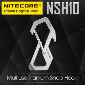 NITECORE NSH10 다용도 티타늄 스냅 후크 3-in-1 TC4 병따개 플랫 헤드 스크루 드라이버 키 체인 배낭 EDC 교수형 도구