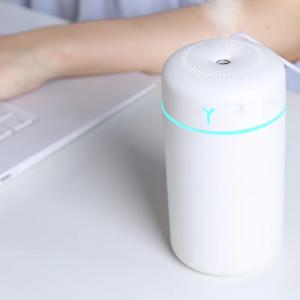 휴대용 390ml 공기 가습기 아로마 테라피 가습기, 가정용 차량용 USB 분무기, LED 컬러 야간 램프 청정기, 1 개