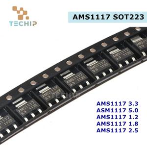 50pcs AMS1117 3V3 AMS1117-1.2 AMS1117-1.5 AMS1117-1.8 AMS1117-2.5 AMS1117-3.3 AMS1117-5.0 AMS1117-ADJ SOT223 전압 조정기