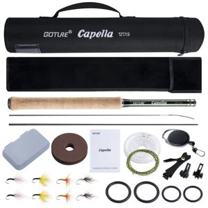 Goture Tenkara 플라이 낚시대 콤보 3.6m 초경량 탄소 섬유 막대 라인 루어 클리퍼 휴대용 Tenkara 막대 세트 태클