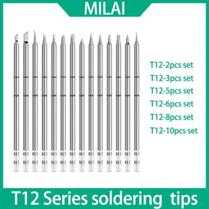 T12 세트 납땜 인두 팁 용접 도구 T12-I ILS JL02 KU K BC2 D16 전기 납땜 인두 하코 FX951 리워크 스테이션용