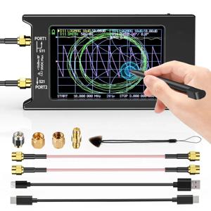 2022 새로운 업데이트 NanoVNA-H4 4인치 벡터 네트워크 분석기 10k-1.5GHz HF VHF UHF 안테나 분석기 버전 4.3(SD 카드 슬롯 포함)