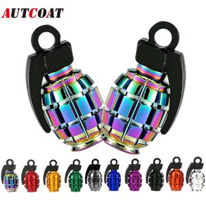 AUTCOAT 4 개/대 타이어 밸브 캡, 범용 자동차 트럭 Motocycle 휠 타이어 밸브 캡 자전거 타이어 공기 밸브 커버
