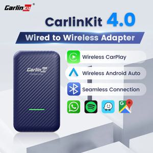 Carlinkit 4.0 카플레이 무선 안드로이드 오토 어댑터, 폭스바겐, 기아, 아우디, 메르세데스, 닛산, 도요타, 스코다, 마쓰다, 하벨, 와이파이, BT, 2 인 1