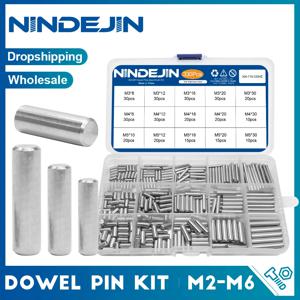 NINDEJIN Dowel Pin 구색 키트 M2 M2.5 M3 M4 M5 M6 스테인레스 스틸 Dowel Pin 선반 지지대 Peg Pin Rod 고정 요소 세트