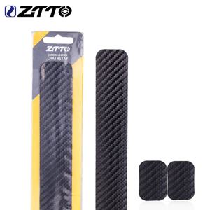 ZTTO 자전거 체인 보호대 탄소 섬유 사이클링 프레임 체인 스테이 게시 된 보호대 MTB 체인 케어 가드 커버 자전거 액세서리