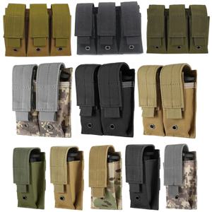 9mm 매거진 파우치 전술용 싱글/더블 매거진 가방 아웃도어 몰리 오픈탑 매거진 파우치 (글록 M1911 92F 토치 백 트리플 백)