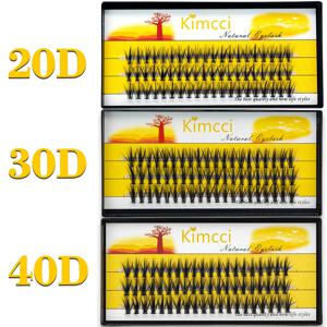 20D/30D/40D/50D 60 번들 밍크 속눈썹 확장 자연 3D 러시아어 볼륨 가짜 속눈썹 개별 클러스터 메이크업 도구 섬모