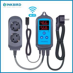 잉크버드 IHC-200/IHC-200-Wifi 습도 컨트롤러 스마트 앱 제어 듀얼 디지털 디스플레이 습도계 소켓 (고저 경보 포함)