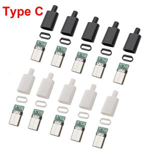 10Pcs USB 3.1 유형 C 플러그 남성 커넥터 하우징 24Pin 유형-C 충전 플러그 용접 DIY 데이터 케이블 액세서리 수리