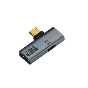 스팀 데크 스위치 Chromecast Google TV Macbook PC 모바일과 호환되는 100W PD 충전 기능이 있는 USB Type-C 10Gbps OTG 2in1 어댑터