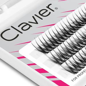 Clavier 자연 클러스터 속눈썹 BeVshape Fishtail 모양 B 컬링 속눈썹 10D 실크 부드러운 속눈썹 전문 메이크업 도구