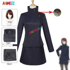 ANIMECC 재고 있음 S-3XL 이에리 쇼코 코스프레 의상 가발 애니메이션 주술회전 코스프레 교복 할로윈 파티 여성용