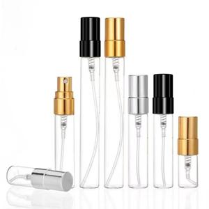 30/50pcs 100pcs 2ml/3ml/5ml/10ml 유리 리필 형 향수 병 빈 스프레이 병 분무기 향수 병 금속 스프레이 병