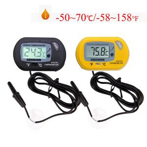 -50-70 ℃ /-58-158 ° F 미니 전자 디지털 디스플레이 물고기 탱크 온도계 프로브와 수생 애완 동물 상자 파충류 거북이 온도계