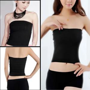 튜브 탑 여성 코르셋 패션 기본 레이어링 Shapewear 스트레치 일반 Strapless 원활한 민소매 티 자르기 탑 언더 셔츠