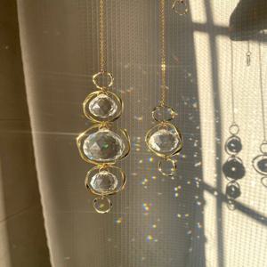 크리스탈 Suncatcher 매달려 장식 레인보우 메이커 라이트 포수 크리스탈 공 프리즘 정원 야외 장식 창 장식 선물