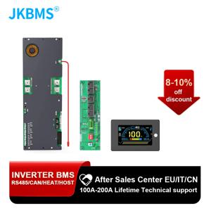 JKBMS 인버터 스마트 BMS 8S 16S 24V 48V 8S-16S 100A 150A 200A 가족 에너지 저장 Lifepo4/Li-ion/LTO Growatt Deye 인버터 용