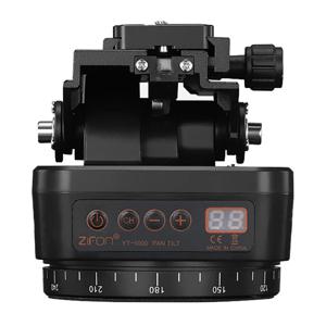 ZIFON YT1000 전자 팬 틸트 헤드 카메라 및 스마트폰용 속도 조절 기능이 있는 파노라마 전동 삼각대 팬 틸트 헤드
