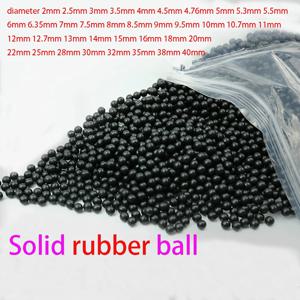 검정색 고무공 직경 1/2/2.5/3/3.5/4/4.5/5.5/6.5/6-40mm 산업용 DIY 부품 장난감 총 고무탄 공
