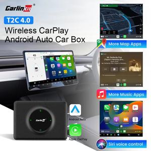 T2C CarlinKit 무선 CarPlay 안드로이드 오토 테슬라 모델 3/Y용 WiFi 블루투스 무선 자동 연결 Spotify Waze 스마트 카 박스