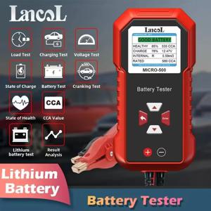 Lancol Micro 500 12V 자동차 배터리 테스터 40-3000 CCA 리튬/납산 배터리 LED 디스플레이 진단 도구 배터리 분석기