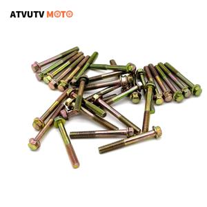 6pcs 12pcs M6X25 M6X50 오토바이 스쿠터 패스너 엔진 커버 볼트 GY6 50-250cc 자전거 자동차 혼다 CG 야마하 오토바이