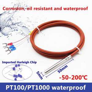 센서 de temperatura pt100 불침투성 tres 케이블 pt1000 platino resistencia térmica 케이블 de protección de alambre Silicona