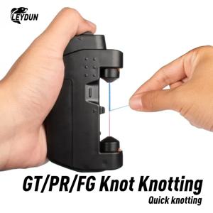 Leydun 뜨거운 전기 Knotter 낚시 도구 지원 GT PR FG 매듭 매듭 기계 낚시 보빈 와인 더 라인 와이어 일본 매듭 도구