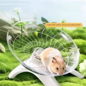 소형 애완동물을 위한 1PC 무소음 비행접시 운동 휠 - 햄스터, 쥐, 고슴도치 등 작은 동물을 위한 이상적인 러닝 휠