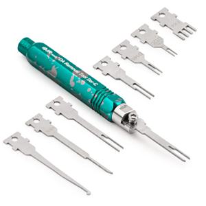 JRready ST5255 전기 핀 추출기, 터미널 제거 도구에는 교체 팁, AMP, Metri Pack, Molex에 적합한 것이 포함되어 있습니다.