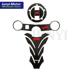 탄소 탱크 캡 스티커 탱크 패드 포크 트리플 트리 어퍼 클램프 데칼 For SUZUKI GSXR GSX-R 600 750 1000 K3 K4 K5 K6 K7 K8 K9 L17