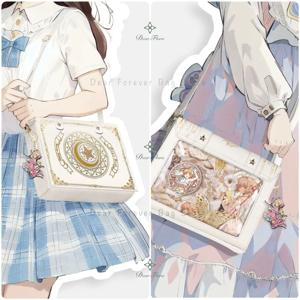 Y2K Magic Book 로리타 Ita 가방 고딕 숄더 백 소녀 투명한 주머니 귀여운 크로스 바디 핸드백 여성용 미니 배낭 지갑