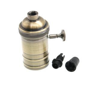 E27 램프베이스 DIY 램프 홀더 스위치 에디슨 빈티지 조명 나사 소켓 골동품 황동 램프 홀더 고정 장치