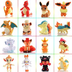 파이어 포켓몬 Vulpix Chimchar 봉제 장난감, 만화, Growlithe Charmander, 리자몽 인형, 애니메이션, 카멜레온 인형, 어린이 선물, 20cm