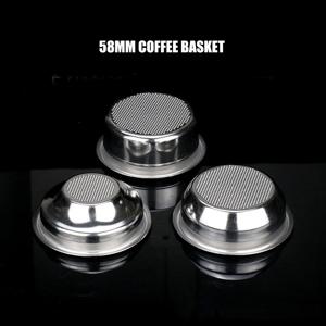 58mm 커피 필터 바구니 스테인레스 스틸 교체 0.3mm 구멍 9/18/22g Bottomless Portafilter 에스프레소 도구 Barista Acce