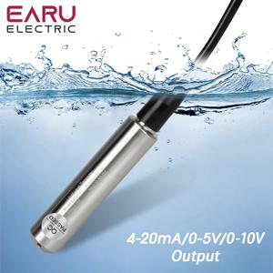 EARU 레벨 센서 4-20mA 0-5V 0-10V 출력 액체 레벨 트랜스미터 수위 센서 프로브 감지기 컨트롤러 플로트 스위치