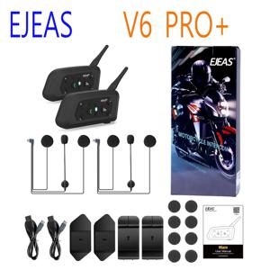 EJEAS V6 PRO + 1200M 오토바이 헬멧 인터콤, 블루투스 5.1 헤드셋, 인터폰 커뮤니케이터, 6 명의 라이더용, IP67 방수