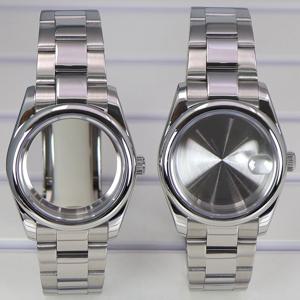 36mm 40mm 시계 케이스 팔찌 사파이어 유리 부품 세이코 nh35 nh36 Miyota 8215 무브먼트 28.5mm 다이얼 스테인레스 스틸 굴