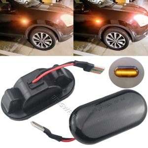 닛산 Tiida C11 참고 E11 Micra K12 NP300 Navara D40 Qashqai J10 용 LED 다이나믹 사이드 턴 시그널 라이트
