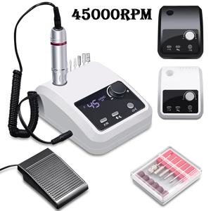 45000 RPM 전기 네일 드릴 머신, 전기 네일 파일, HD 디스플레이, 금속 매니큐어 펜, 전문가용 네일 라테 샌더