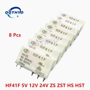 산업용 초소형 전원 릴레이, 오리지널 HF41F-5-ZS HF41F-12-ZS HF41F-24-ZS, HF41F, 5V, 12V, 24V-HS, 4 핀, 5 핀, 6A, 8 개, 신제품