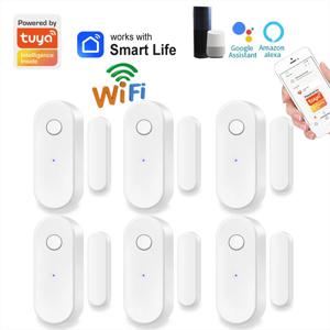 Tuya WiFi 도어 센서 창 침입 방지 도어 열기 닫기 도난 경보기 자기 센서 스마트 라이프 Alexa Google 홈