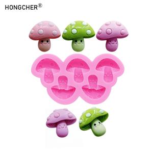 만화 미니 버섯 초콜릿 플립 케이크 베이킹 디저트 장식 실리콘 금형 DIY 수지 쥬얼리 액세서리 드립 금형