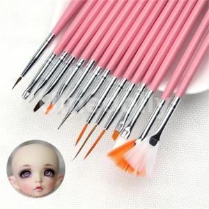 15개/세트 브라이스 인형 페인트 브러쉬, 1/3 1/4 1/6 SD BJD 인형 얼굴 DIY 메이크업 도구 액세서리 블랙 화이트 핑크에 적합