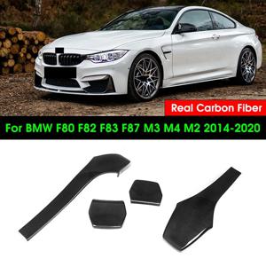 BMW F80 M3 F82 F83 M4 세단 쿠페 컨버터블 2014-2020용 리얼 드라이 카본 파이버 시트 백 커버 자동차 내부 트림 액세서리